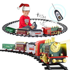 TACNATURS train set steam locomotive powers kids' immersive play with lights and realistic sounds.