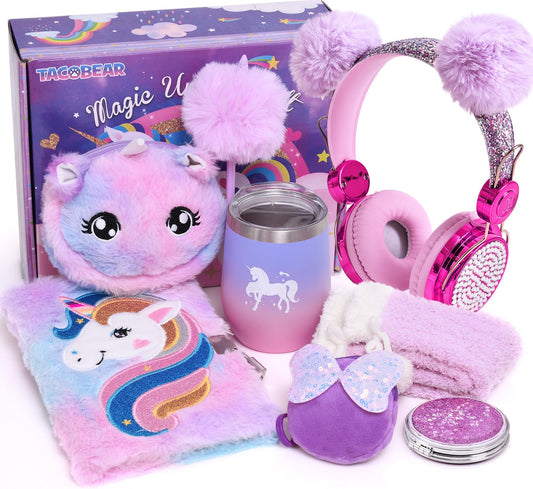 Tacobear Unicorn Gifts wired headphones offer clear sound for study and travel