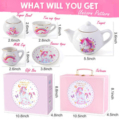 Tacobear unicorn tea set gift box makes a charming birthday or holiday surprise
