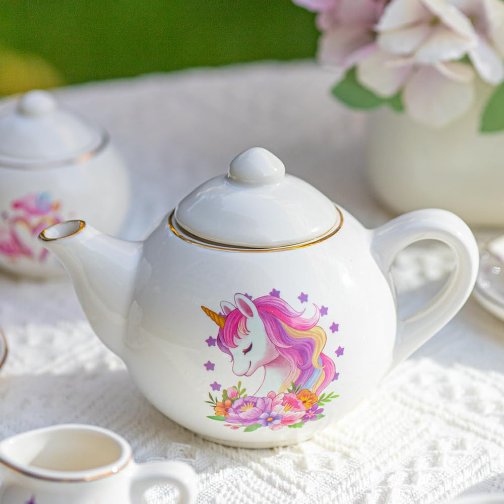 Tacobear unicorn tea set milk jar adds realistic serving detail for imaginative play