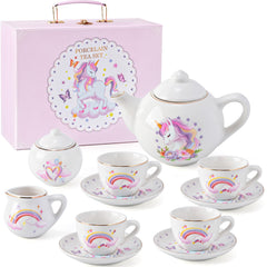 Tacobear unicorn tea set teapot for girls, ideal for elegant pretend tea parties