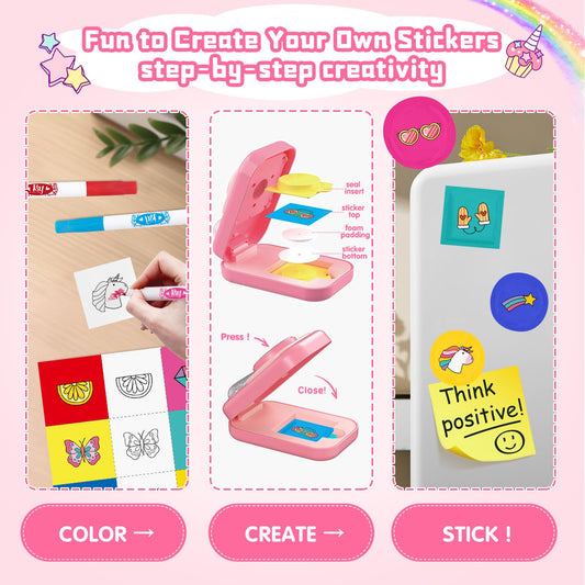 Tacopet 60-puffy stickers pack enables colorful, personalized crafts.