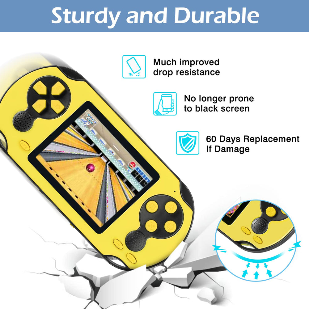 TaddToy 16-bit handheld cartridge pack displays three included games for instant variety.
