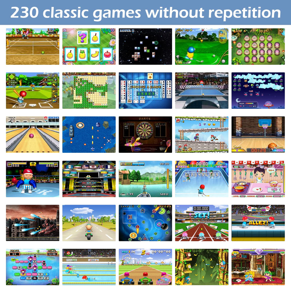 TaddToy 16-bit handheld screen close-up reveals a clear 3-inch display for easy viewing.