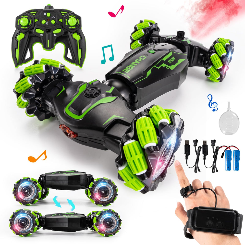 TADOZIC 4WD gesture RC car front view showcases bold design and responsive control for dynamic stunts.
