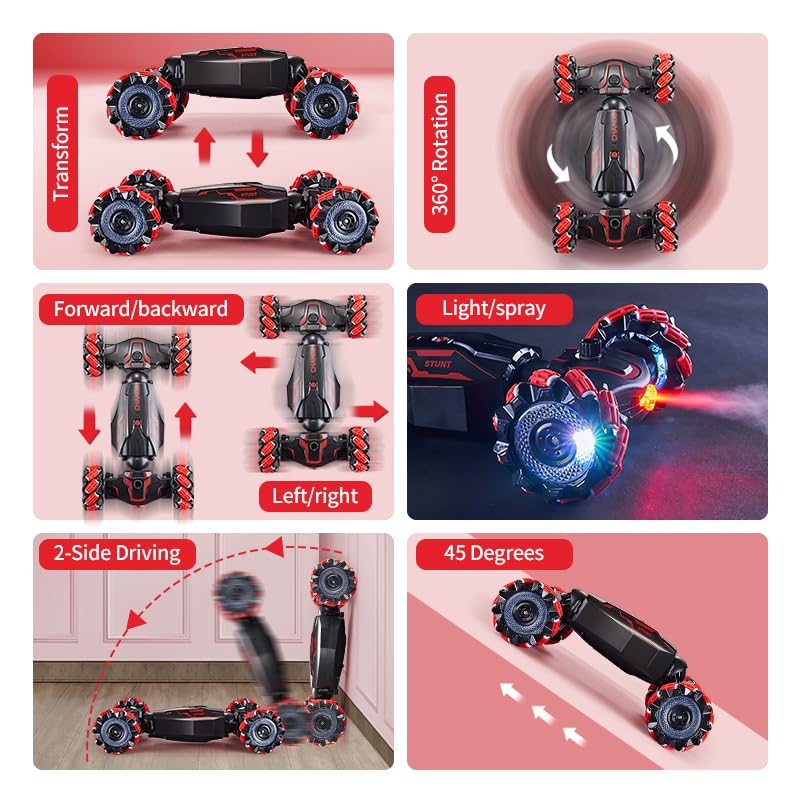 TADOZIC remote control transmitter showing 2.4GHz link for responsive steering