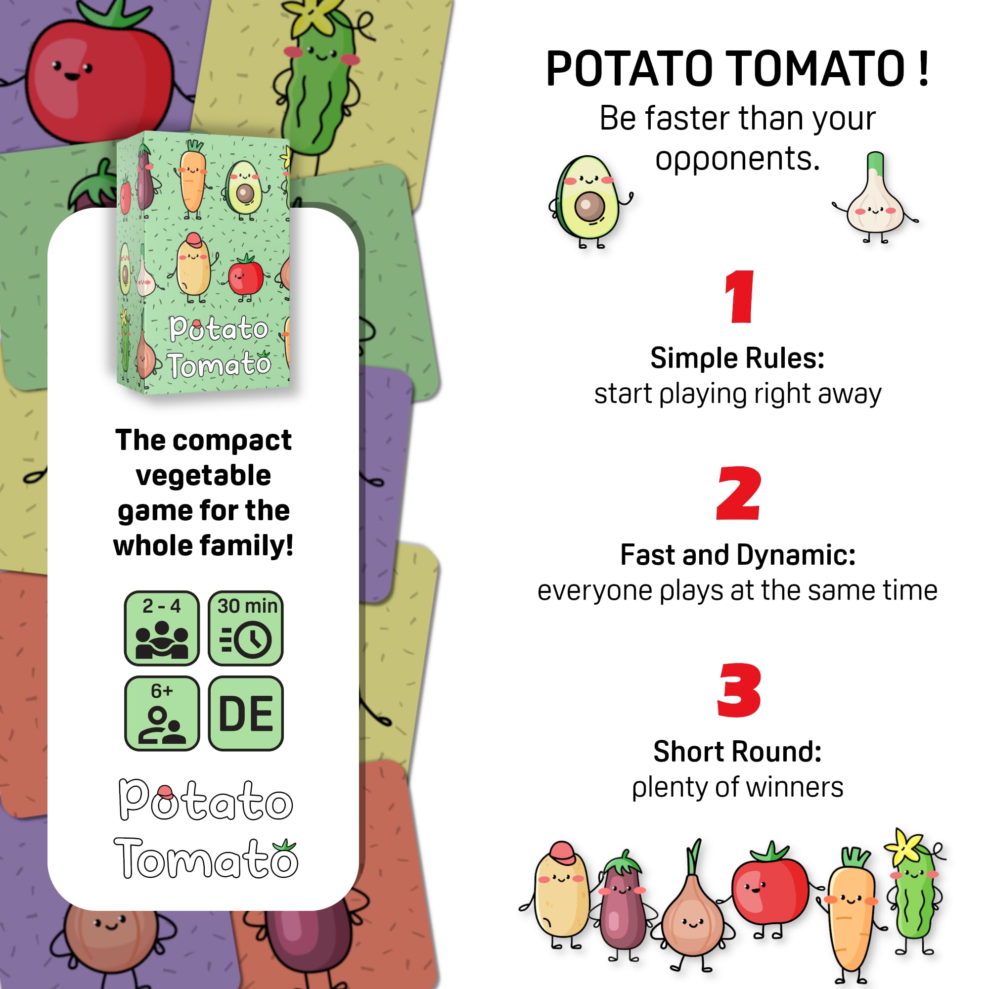 TADU Potato Tomato center tiles ready for grabbing in a fast round.