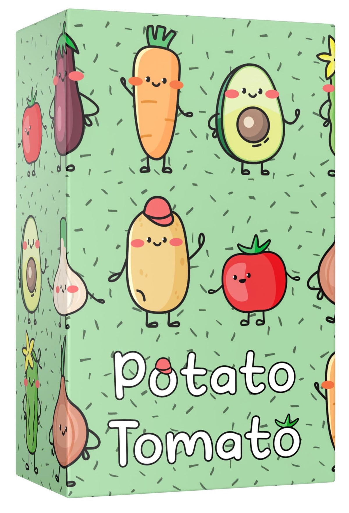 TADU Potato Tomato game box on a table, ready for family play.
