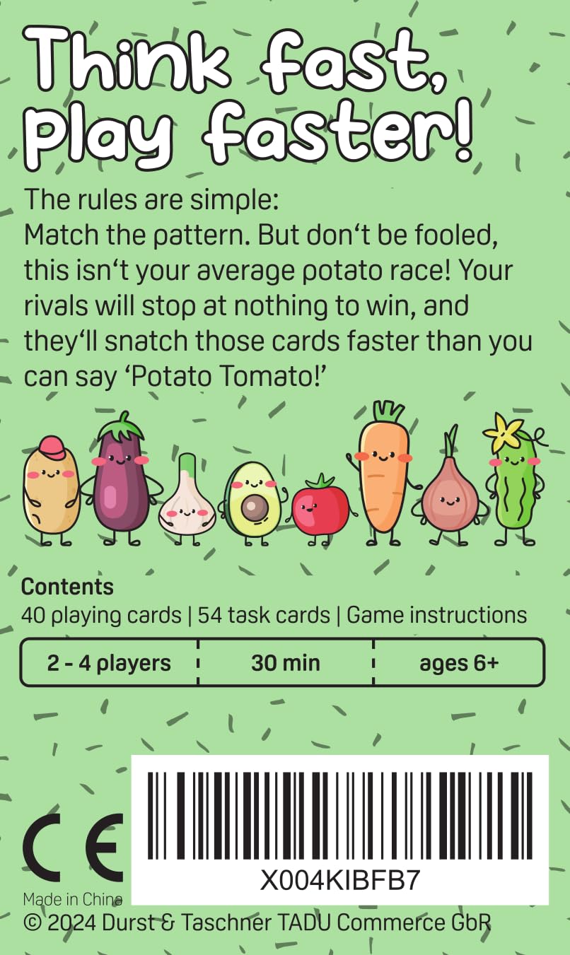 TADU Potato Tomato vegetable tiles arranged for pattern matching.