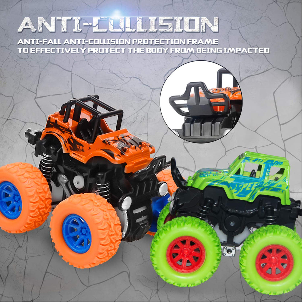 Taessv Monster Truck green action shot for races outdoors.