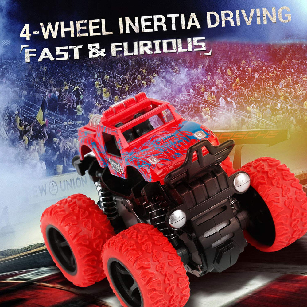 Taessv Monster Truck purple front view showcases bright color.