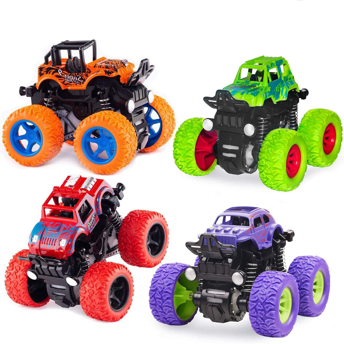 Taessv Monster Truck red side view for lively indoor play.