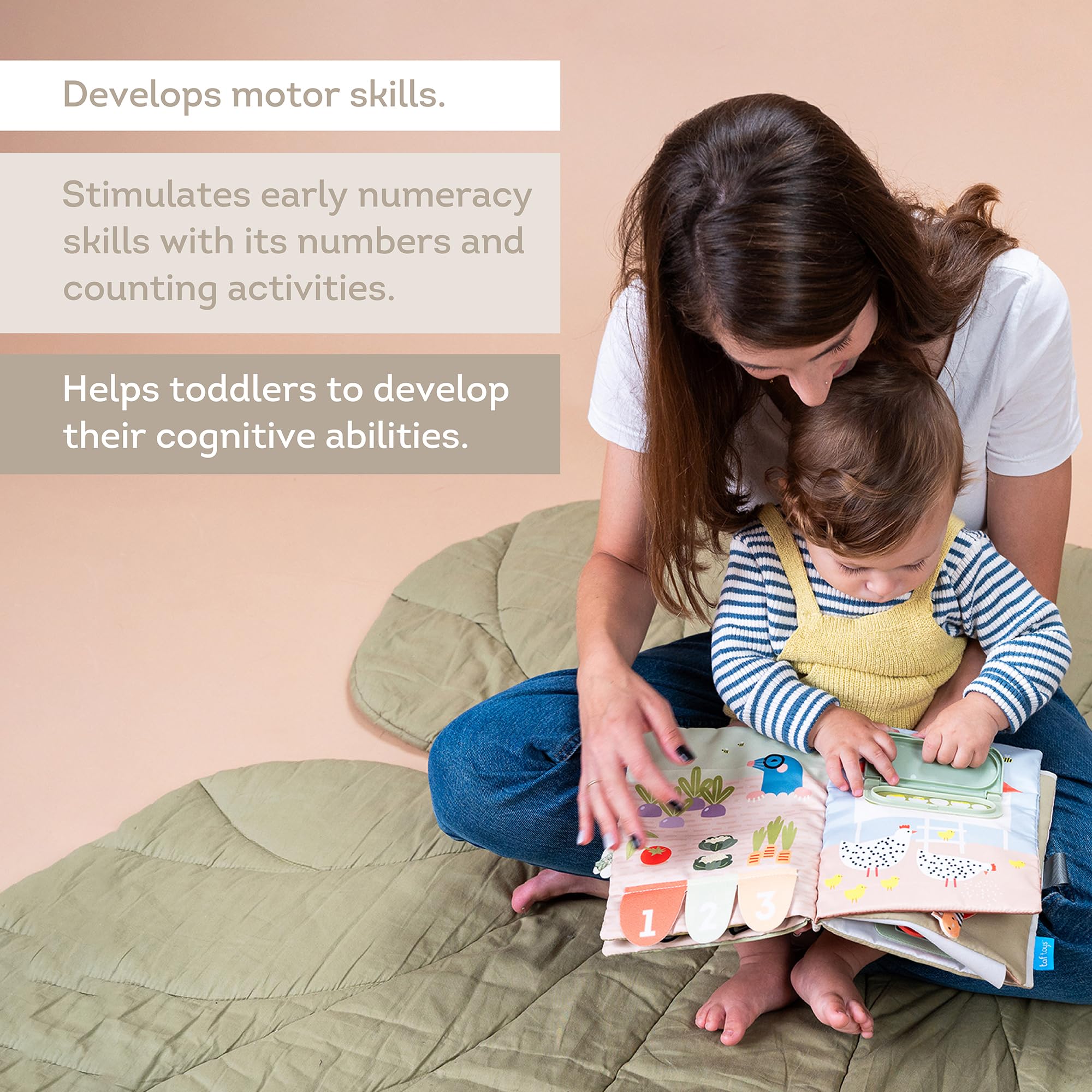 Taf Toys Busy Book numbers activity introduces early numeracy through counting