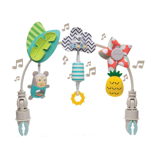 Taf Toys Tropical Arch clip-on car seat toy with playful sounds for babies