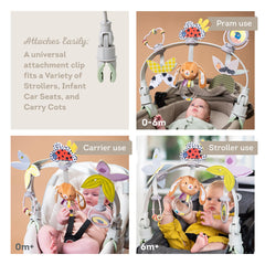 Taf Toys crinkling bunny ears encourage reach and grasp during playtime