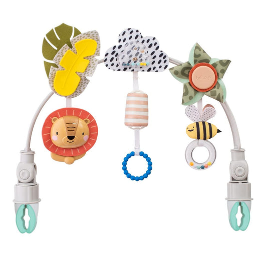 Taf Toys Savannah Adventures Arch with lion cymbals to engage senses on walks
