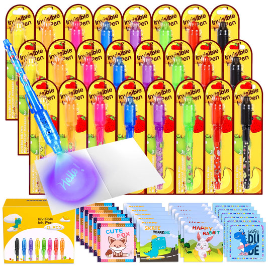 TAFULOR invisible ink pen with UV light reveals secret messages on paper.