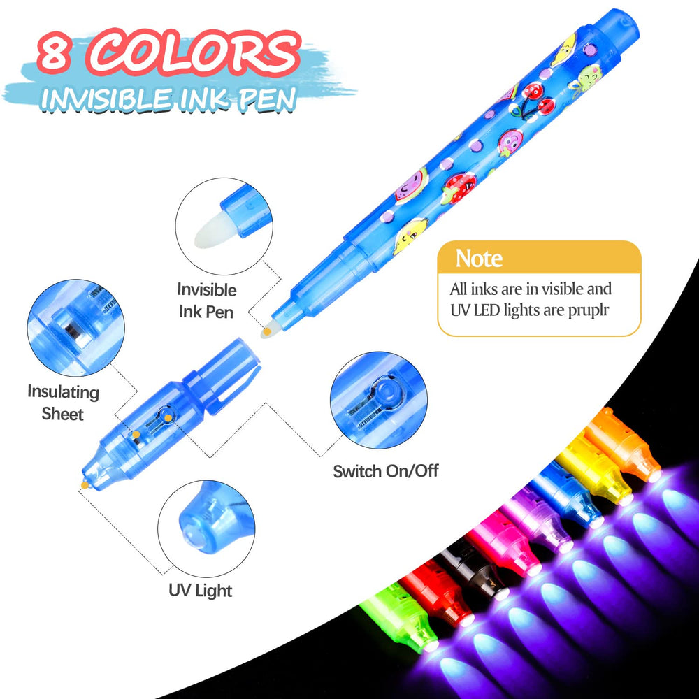 TAFULOR invisible ink writes hidden notes visible under UV light.