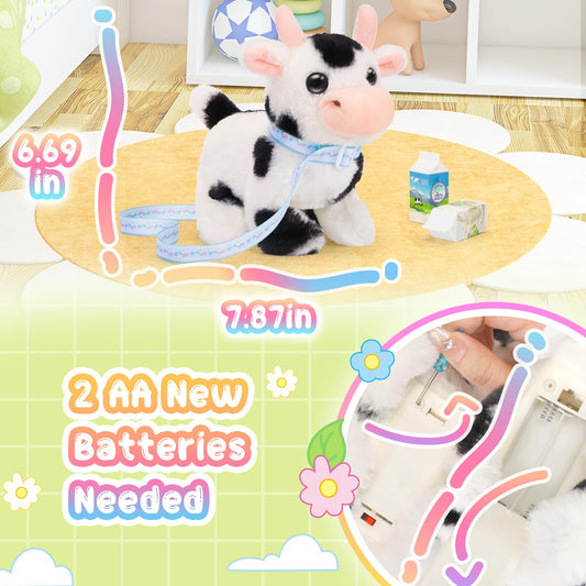 Tagitary cow plush emits moo sounds for lifelike interaction