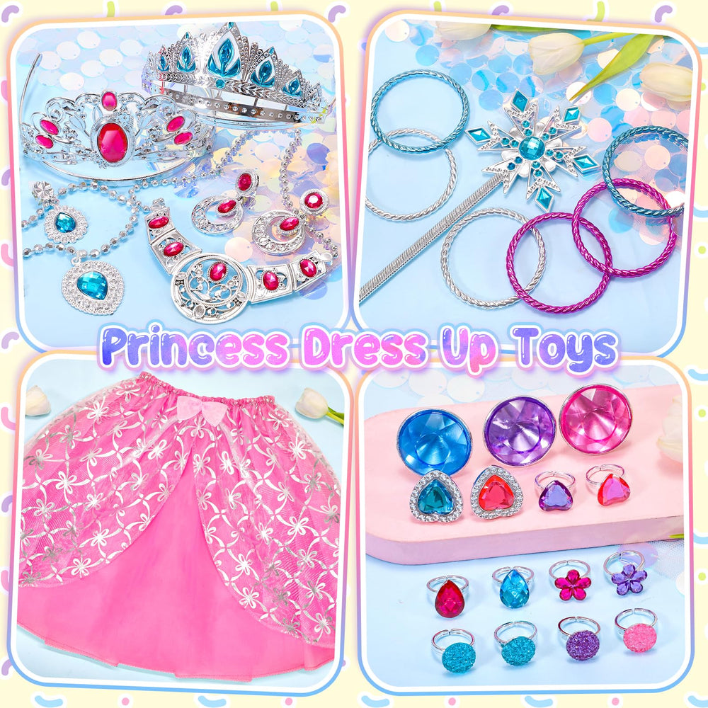 Tagitary plush cat dress-up pink skirt for princess pretend play
