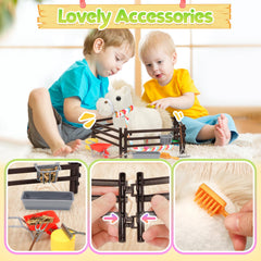 Tagitary plush horse with leash encourages nurturing pet care imagination
