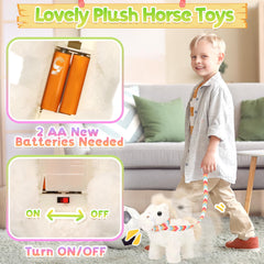 Tagitary plush horse tail wag motion sparks creative farm adventures