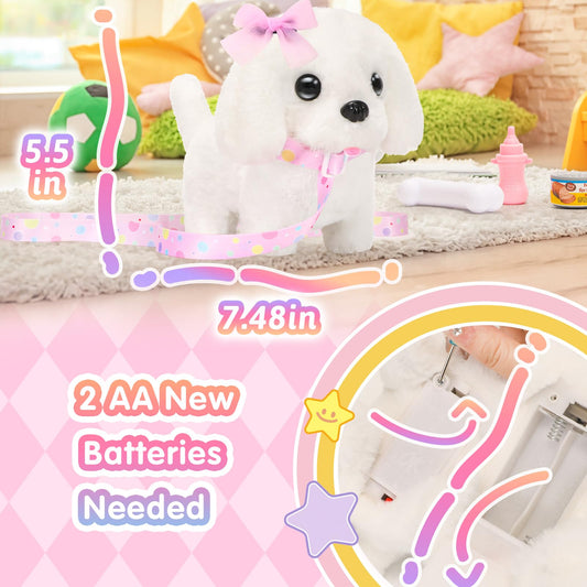Tagitary plush toy dog barking action for responsive pretend play