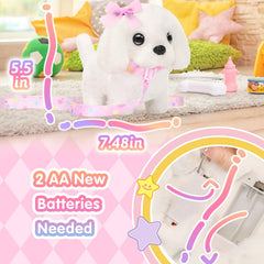 Tagitary plush toy dog barking action for responsive pretend play
