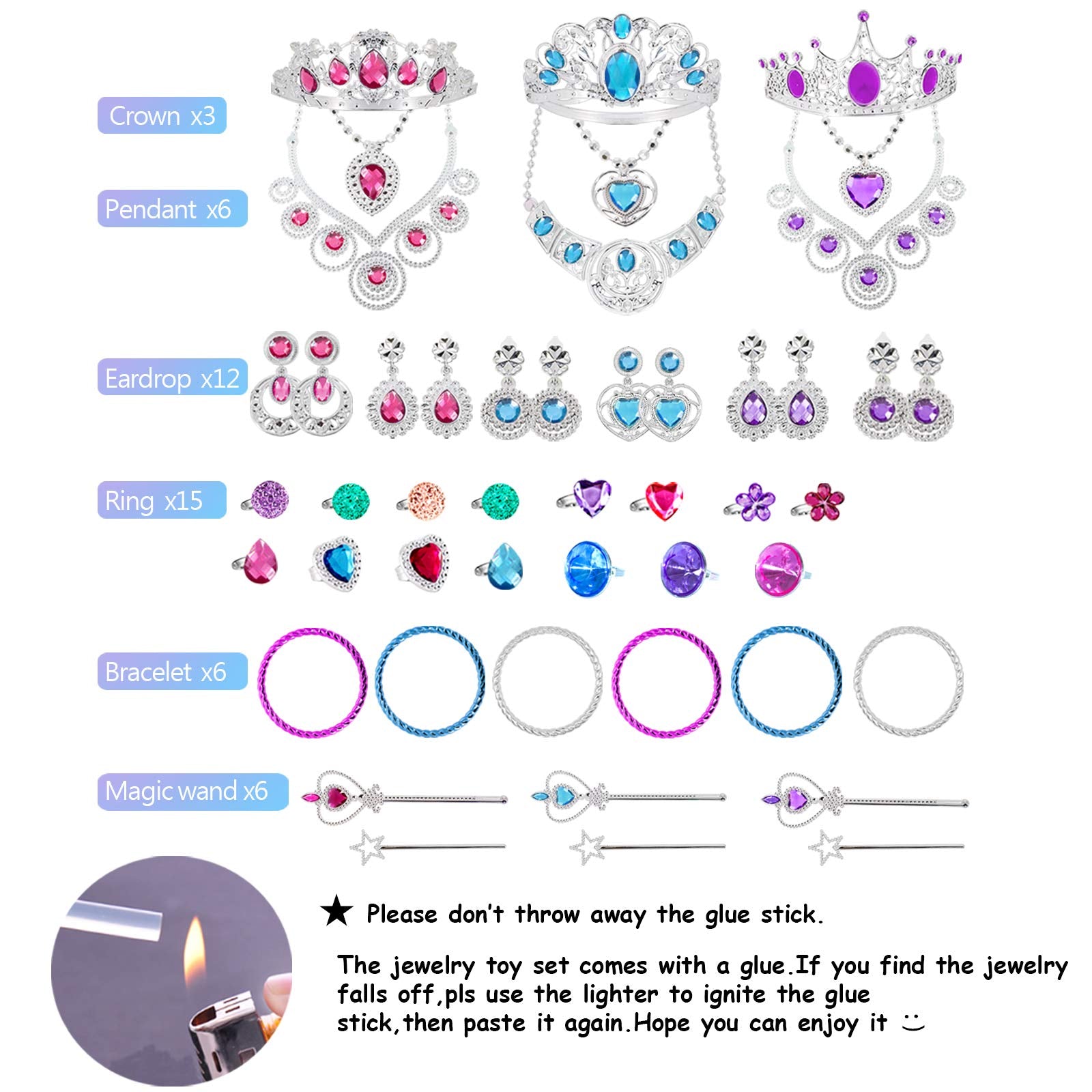 Tagitary Princess jewelry set packaging showcases a gift-ready presentation.