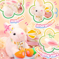 Tagitary rabbit playtime with a child sparks imaginative pretend-pet interactions