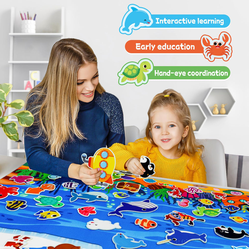 Taika dolphin felt sticker enhances interactive storytelling and pretend play
