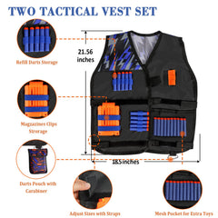 Taiker Nerf Vest Kit sides show dual colors for team differentiation.