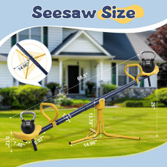 TAILERNRUYE seesaw is coated for outdoor weather resistance.