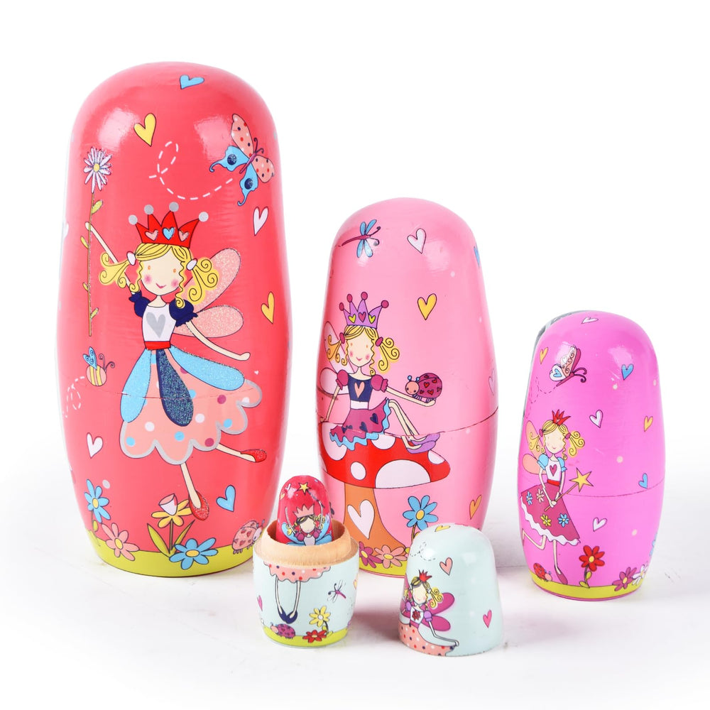TAILERRI Nesting Dolls outermost doll with cartoon design for imaginative play