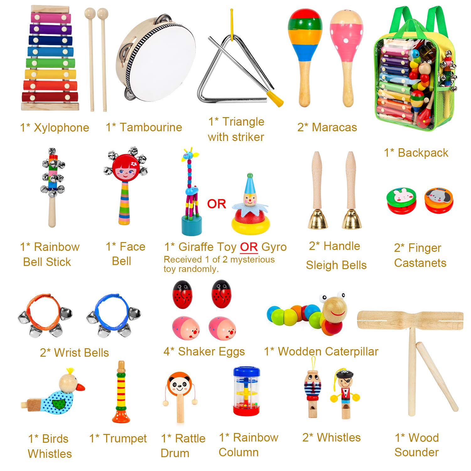 Taimasi wooden shaker instruments for playful rhythm exploration and sensory development
