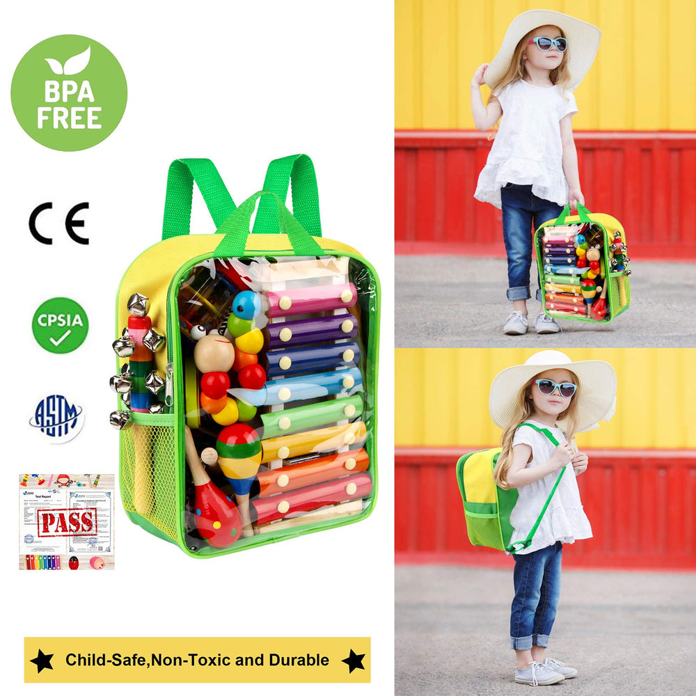 Taimasi wooden xylophone toy showing bright colors and kid-friendly design