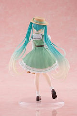 Close-up of Hatsune Miku details, highlighting sculpted fashion elements.