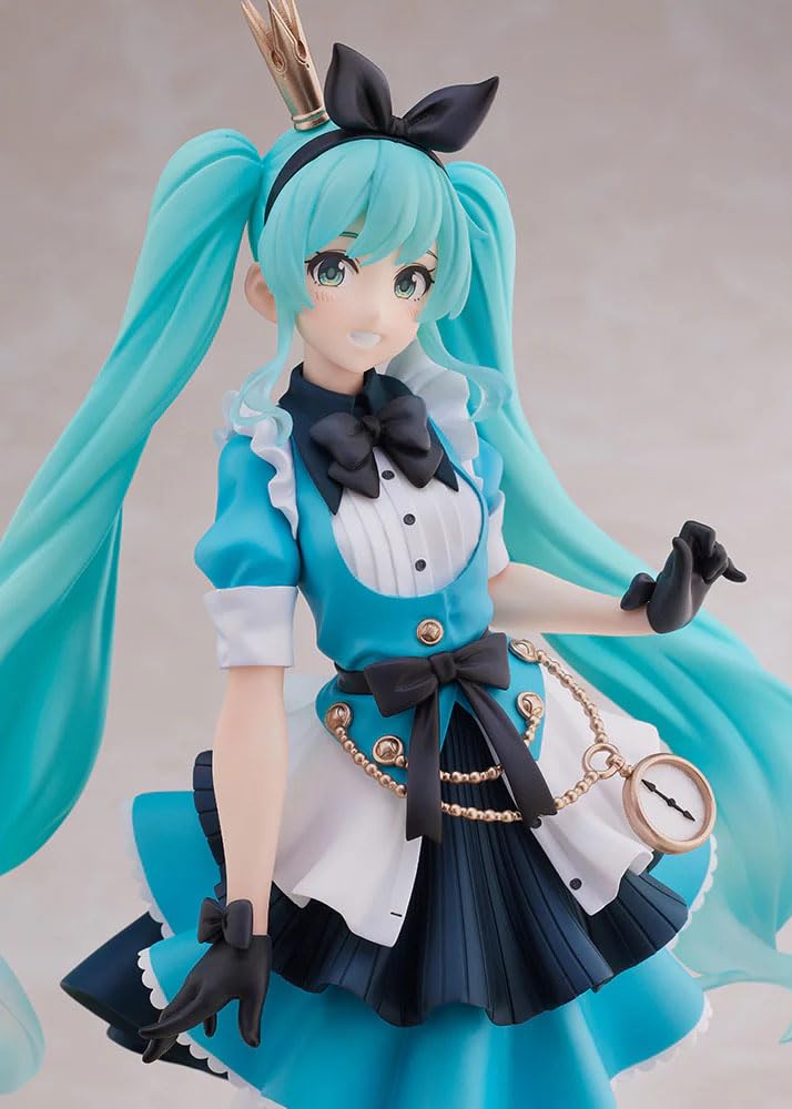 Taito Hatsune Miku Princess AMP Alice ver. hair detail close-up.