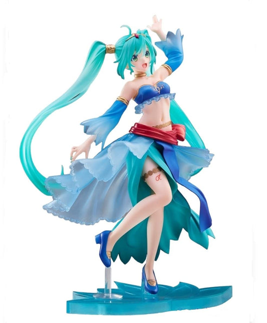 Taito Hatsune Miku Princess AMP figure Arabian ver on base stand for stable display.