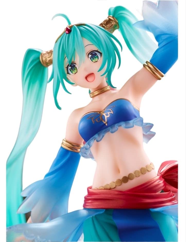 Dynamic pose of Hatsune Miku Princess AMP Arabian ver for display options.