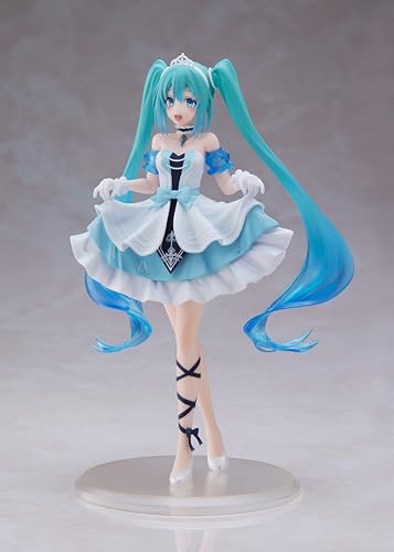 Taito Hatsune Miku Wonderland Cinderella figure in a display pose for shelves.