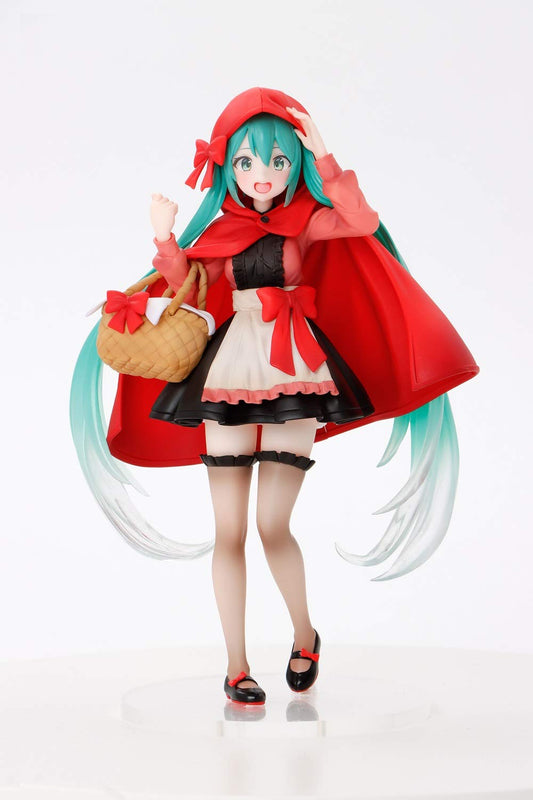Taito Hatsune Miku Wonderland Little Red Riding Hood figure ideal for display and collectors.