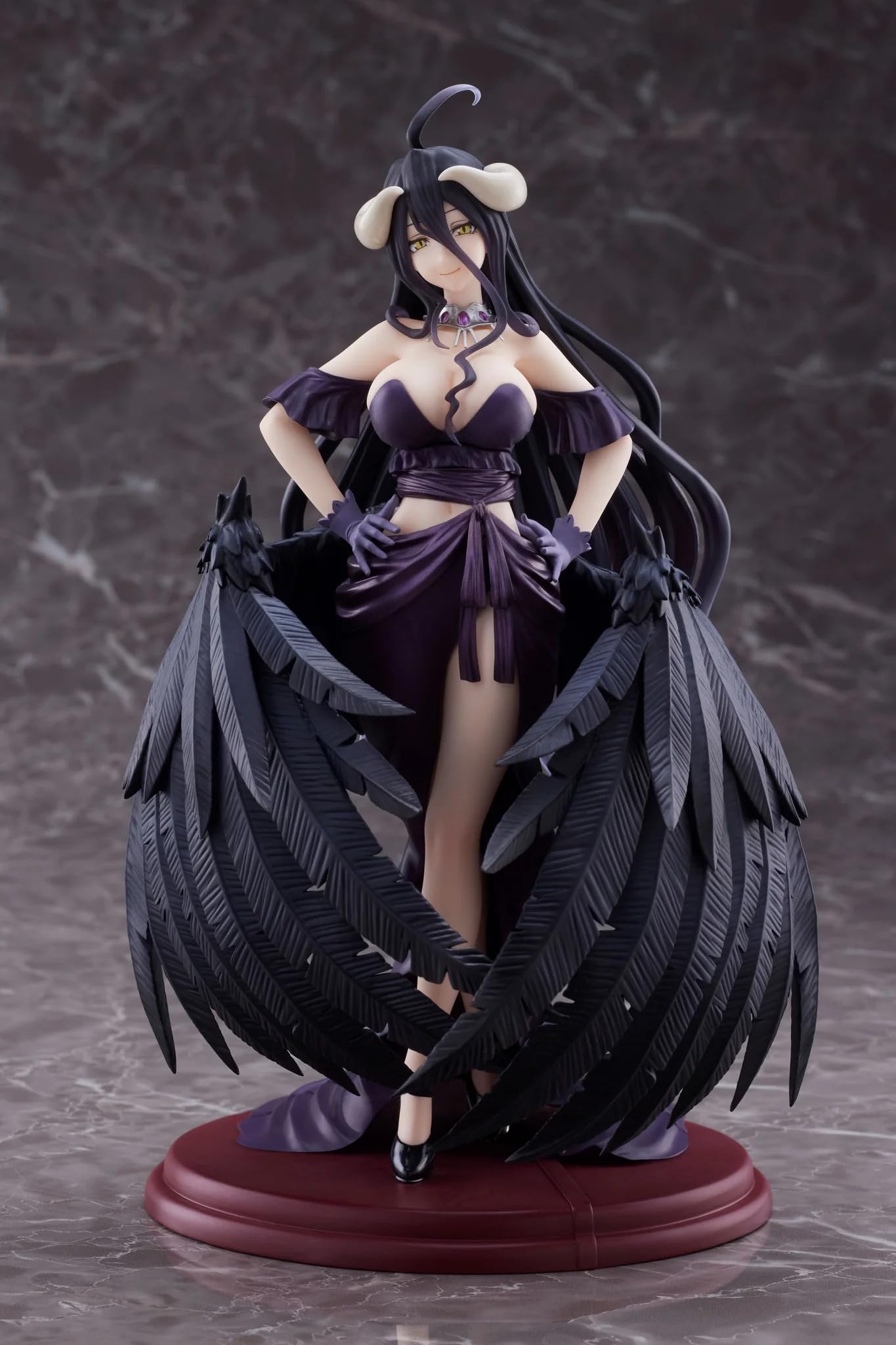 Taito Overlord IV Albedo black dress AMP+ figure for display and collection.