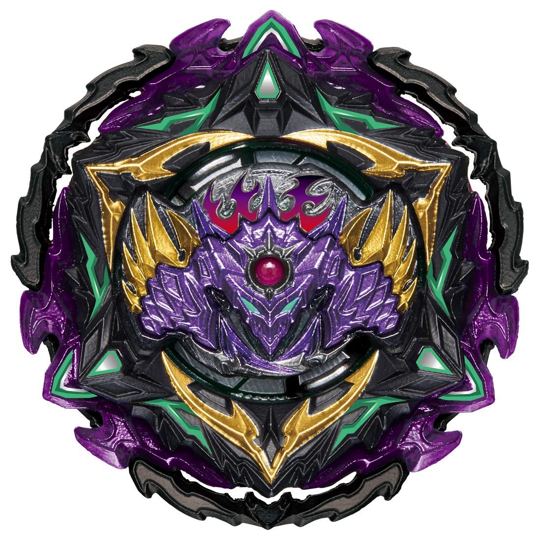 Takara Tomy Beyblade Lucifer End Emperor Dr in-battle stance shows dynamic action potential.