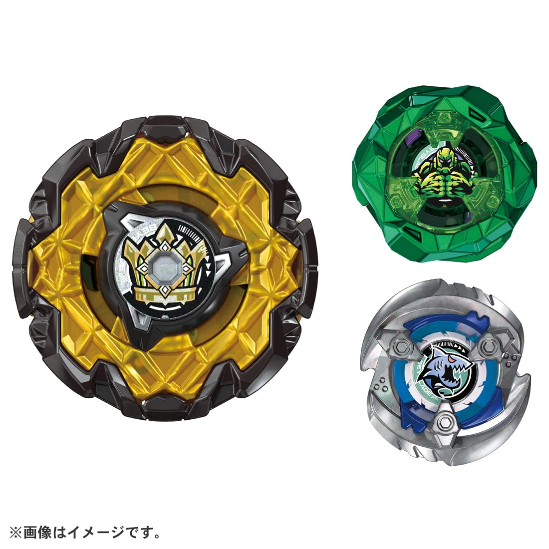 Takara Tomy Beyblade X CX-11 Emperor Mite Deck Set components showcase modular parts