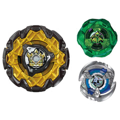 Takara Tomy Beyblade X CX-11 Emperor Mite Deck Set front view, battle-ready design