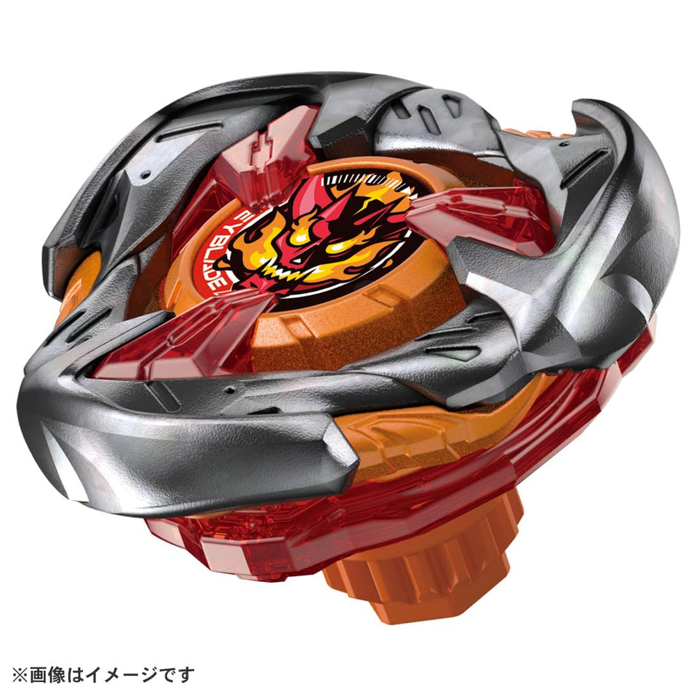 Takara Tomy Beyblade X UX-02 Hell's Hammer side view highlighting balance.