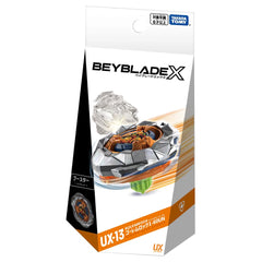 TAKARA TOMY Beyblade X UX-13 Golem Rock packaging contents illustration highlights included parts.