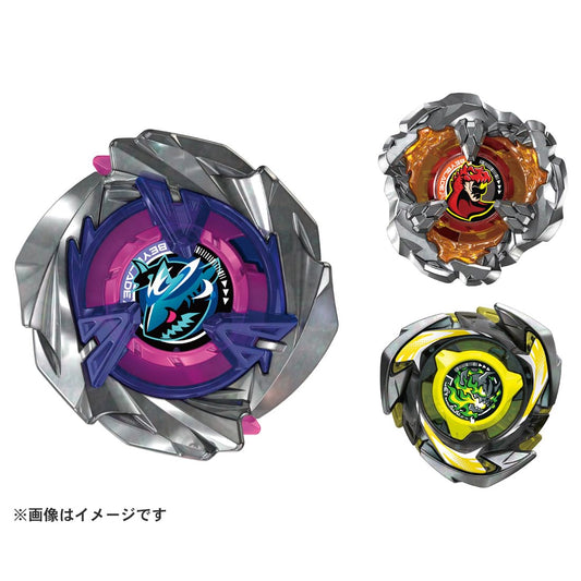 Takara Tomy Beyblade X Shark Scale Deck Set ratchets support high-speed upper attacks.
