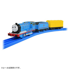 Battery-powered design of TAKARA TOMY Plarail Thomas TS-02 Edward for extended play.